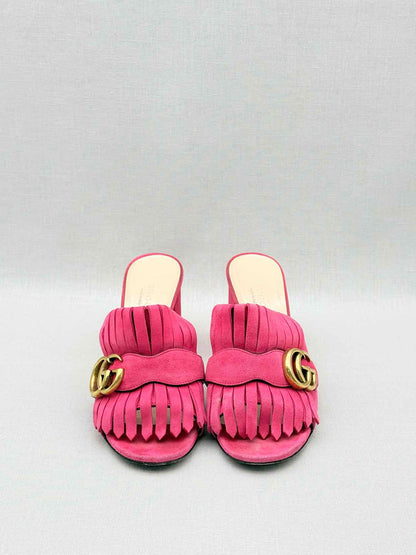 GUCCI GG Marmont Pink Size EU 35 Mules