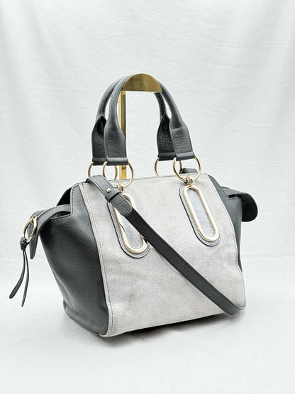 SEE BY CHLOE Paige Grey & Black Shoulder Bag