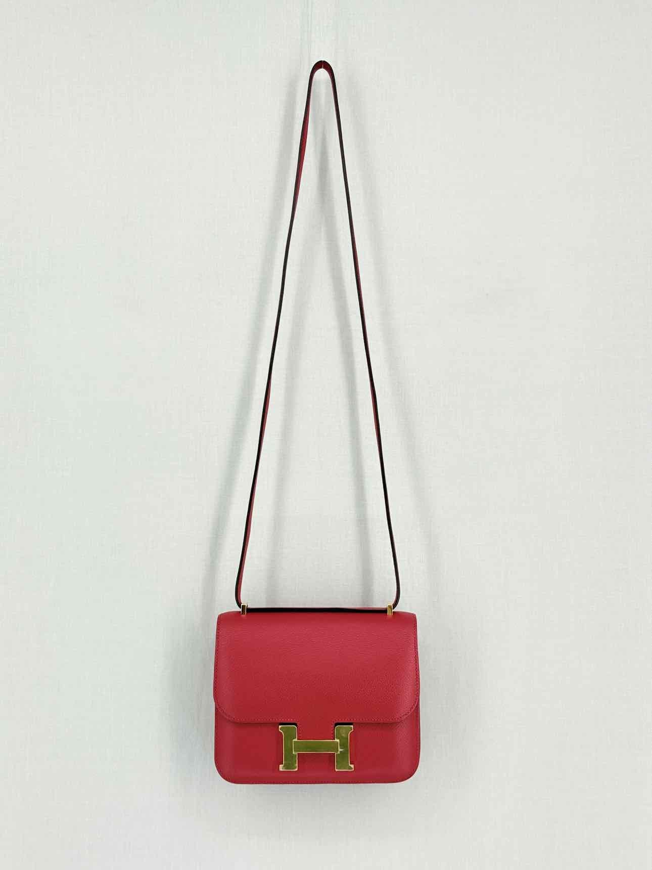 HERMES Constance Rouge Casaque Shoulder Bag