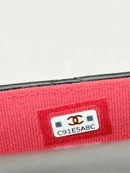 CHANEL Black Quilted Phone case