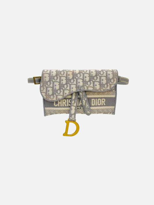 DIOR Saddle Grey Oblique Belt Bag