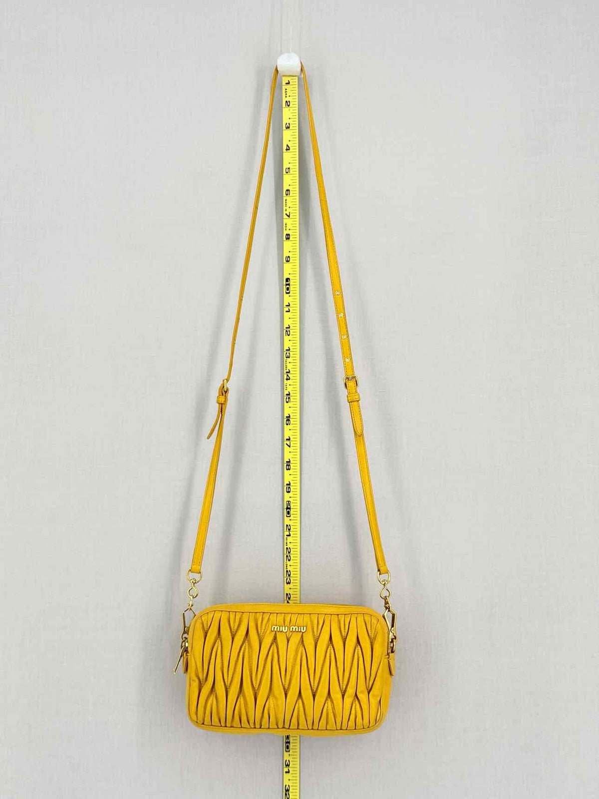 MIU MIU Double Zip Yellow Crossbody