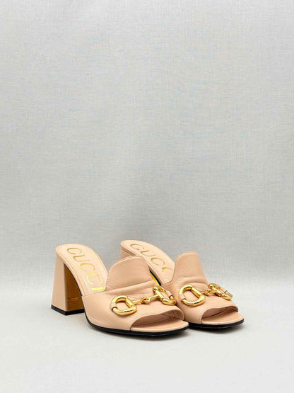 GUCCI Horsebit Pale Pink Size EU 38 Mules