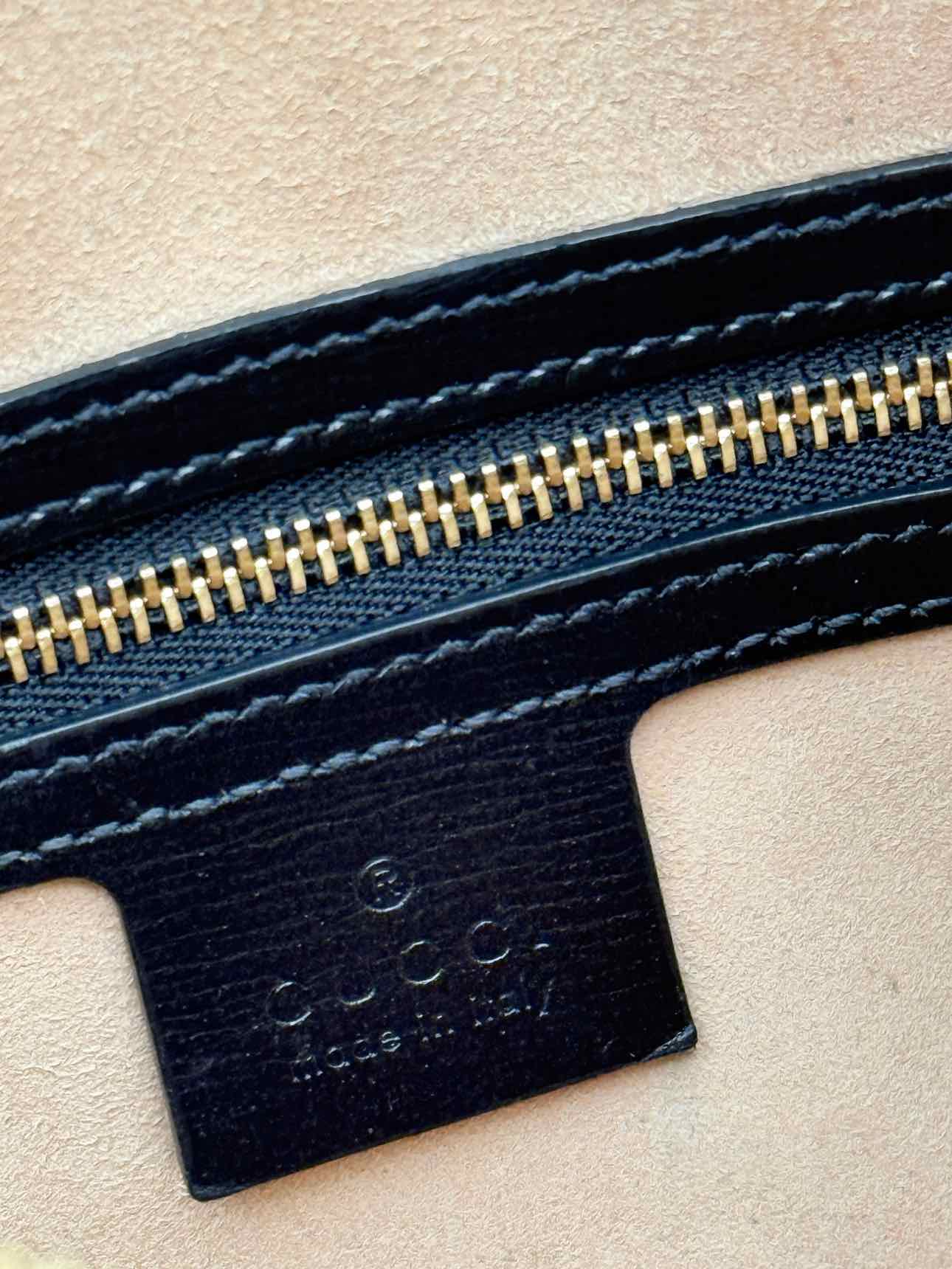 GUCCI Horsebit 1955 Black Shoulder Bag