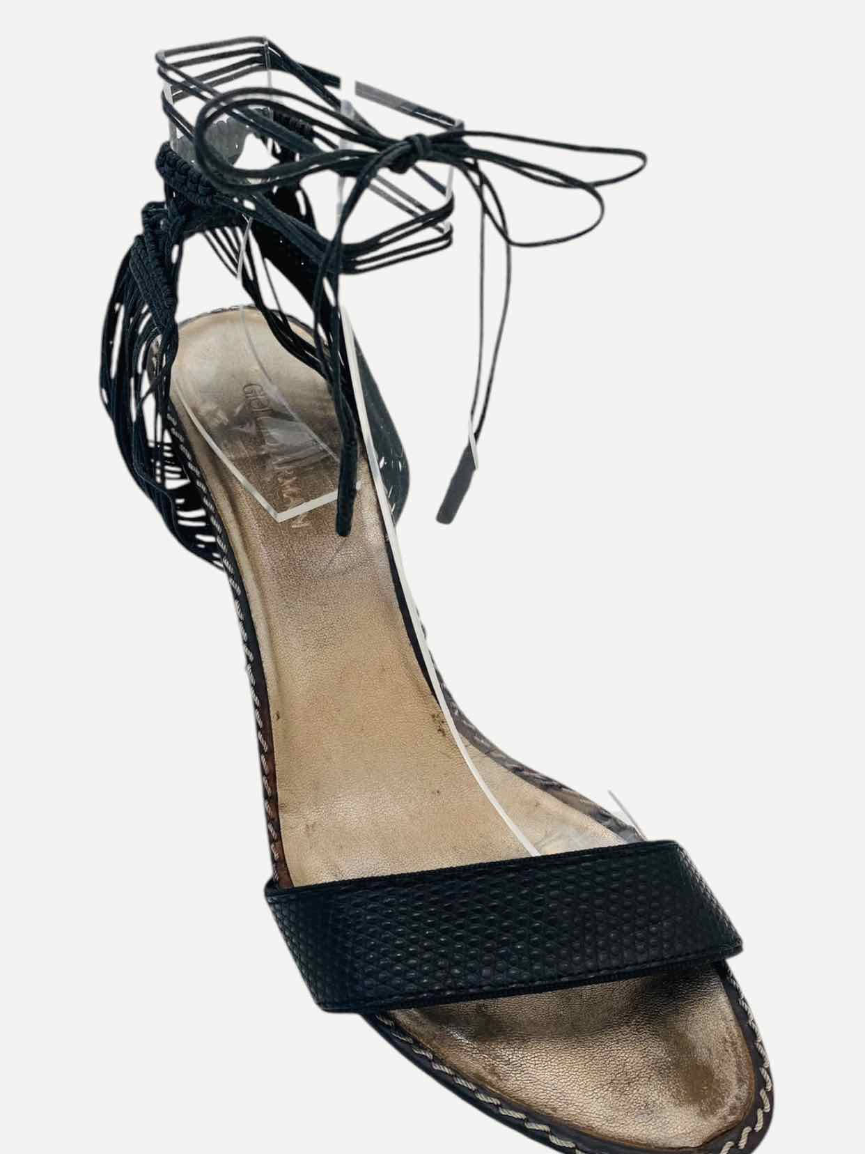 GIORGIO ARMANI Karung Black Heeled Sandals 37