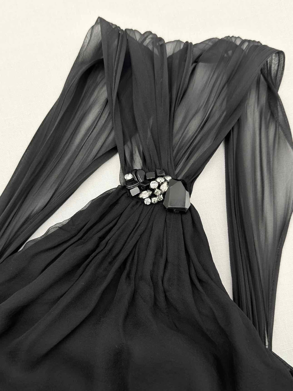 ROBERTO CAVALLI Black & White Size US 4 Long Dress