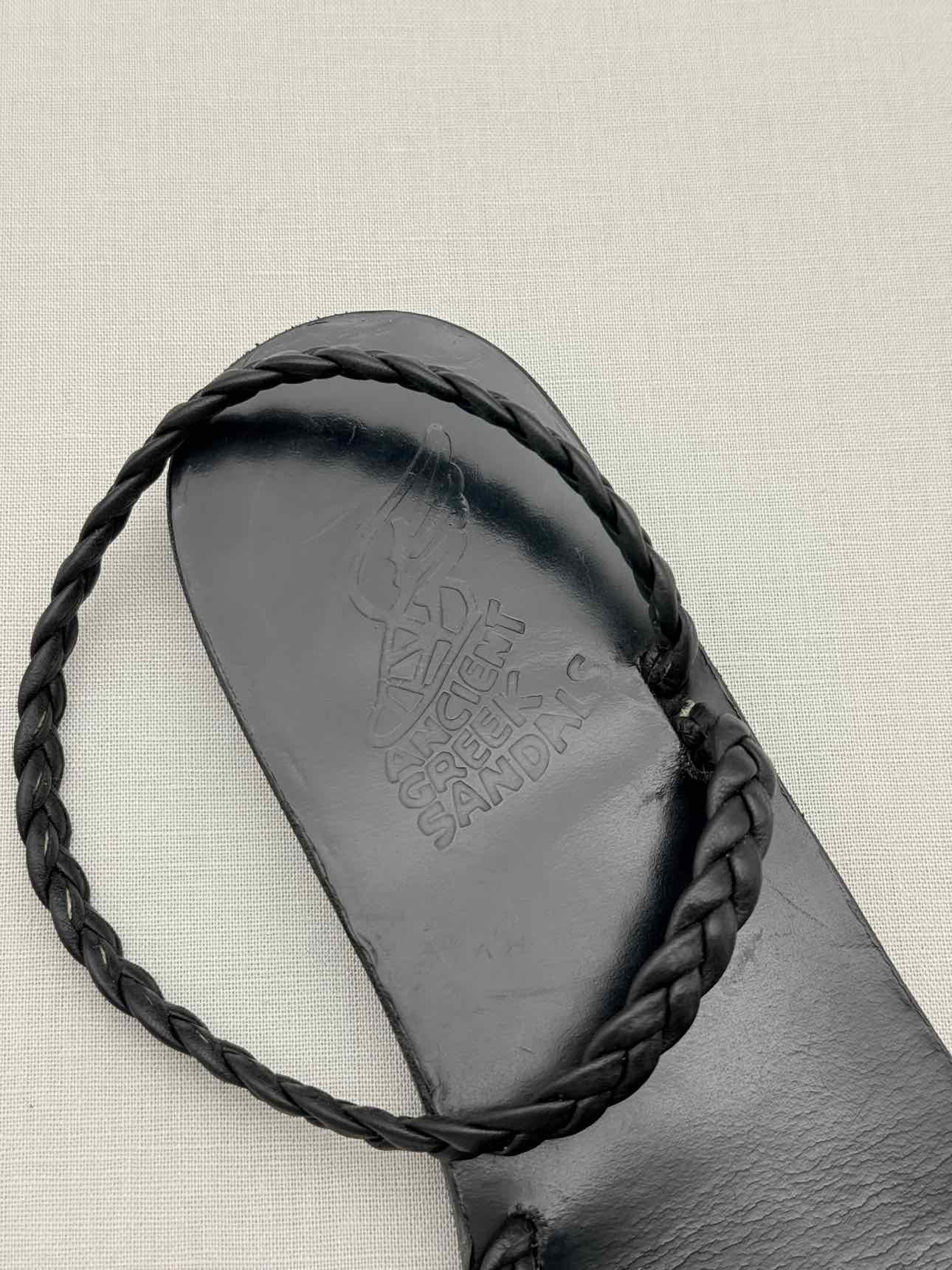 ANCIENT GREEK SANDALS Black Braided Size EU 39 Sandals