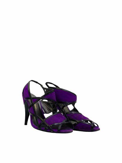 GEORGINA GOODMAN Purple & Black Heeled Sandals 40