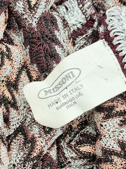 MISSONI Kaftan Brown, Peach & Silver Size US 4 Top