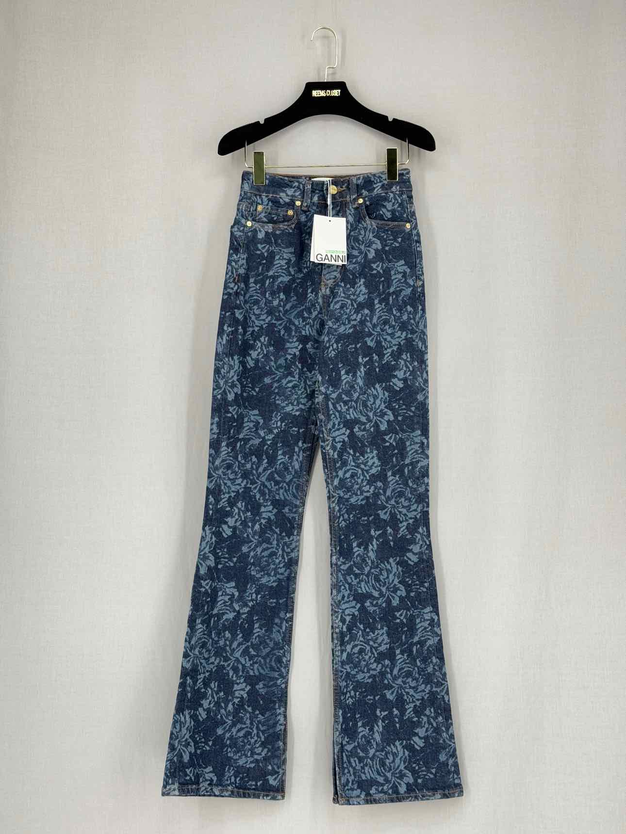 GANNI Blue Tie-dye Size 25 Jeans