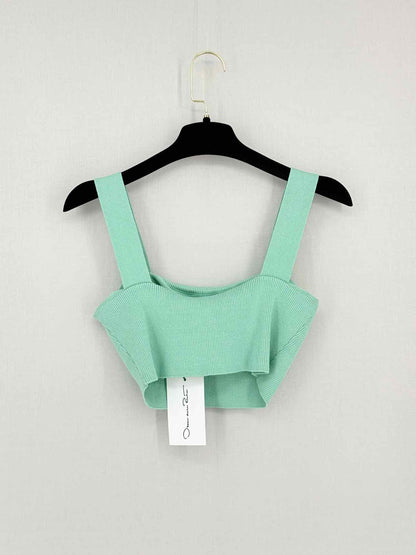 OSCAR DE LA RENTA Spring 2022 Green Size Medium Top