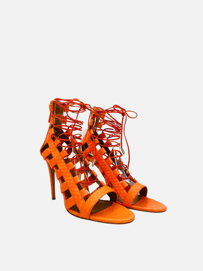 AQUAZZURA Gladiator Orange Heeled Sandals 40.5