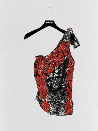 ISABEL MARANT Black & Red Size US 6 Top & Shorts Outfit