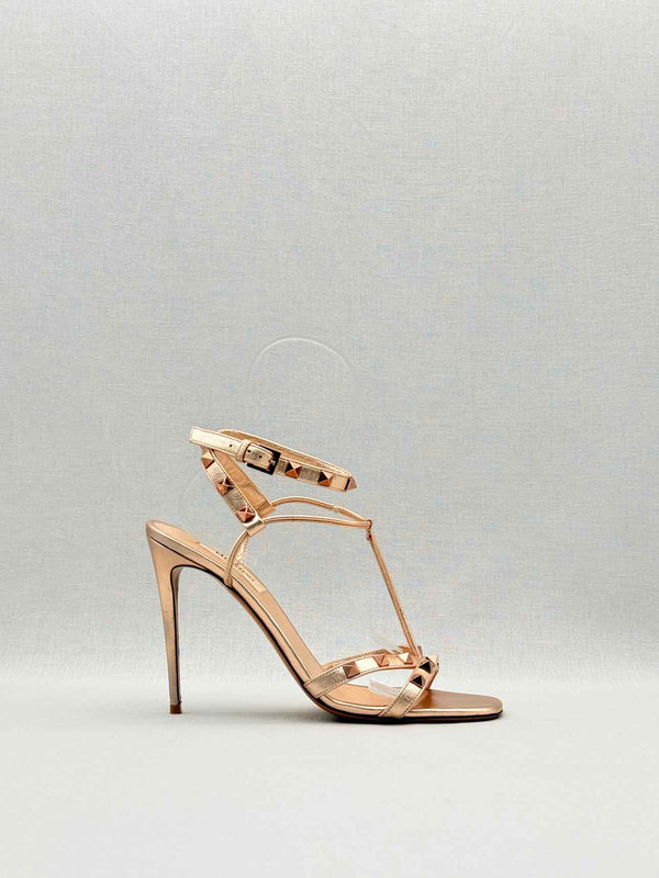 VALENTINO Rose Gold Size EU 38.5 Heeled Sandals