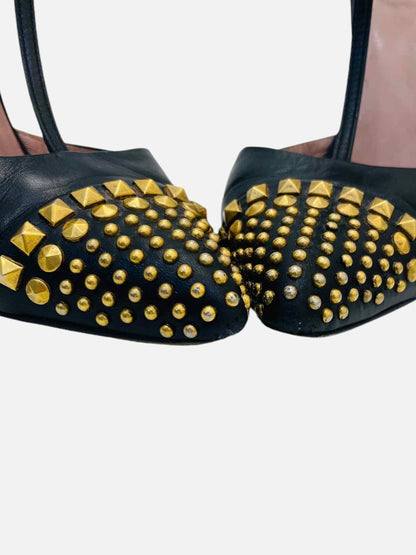 GUCCI Coline T Strap Black Size EU 39 Pumps