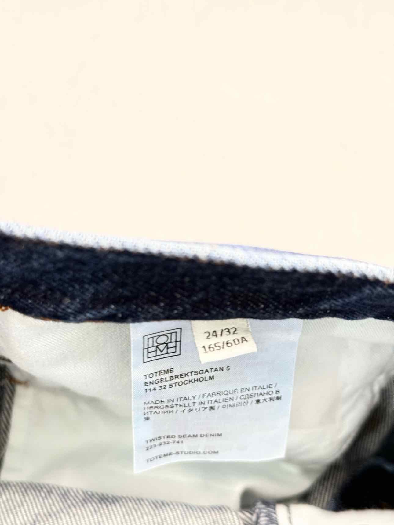 TOTEME Twisted Seam Blue Size 24 Jeans