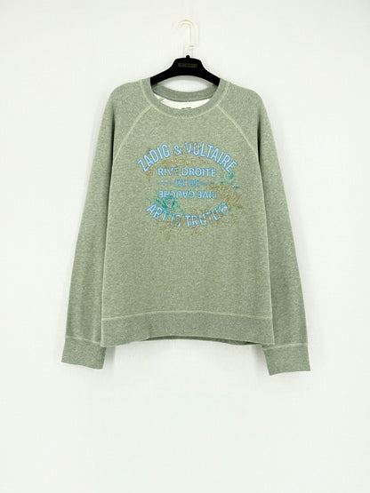 ZADIG & VOLTAIRE Green Size Large Sweatshirt