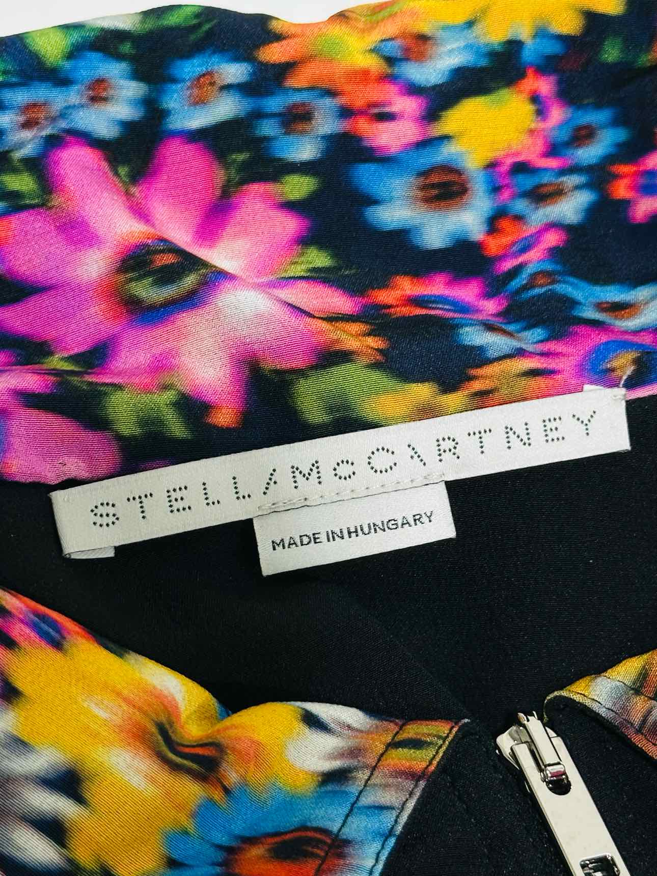 STELLA MCCARTNEY Black Multicolor Size US 4 Short Dress