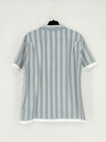 ORLEBAR BROWN Bowling Navy Blue/White Size Large Shirt