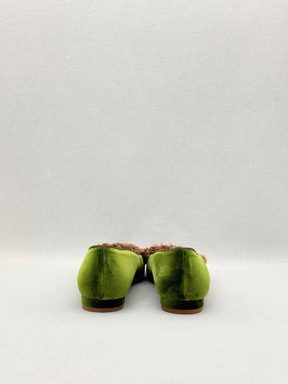 MANOLO BLAHNIK Green Size EU 41.5 Loafers