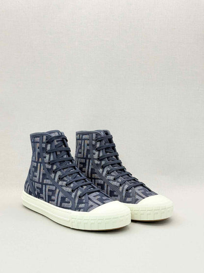 FENDI Domino Denim Blue FF Motif Size EU 39 Sneakers