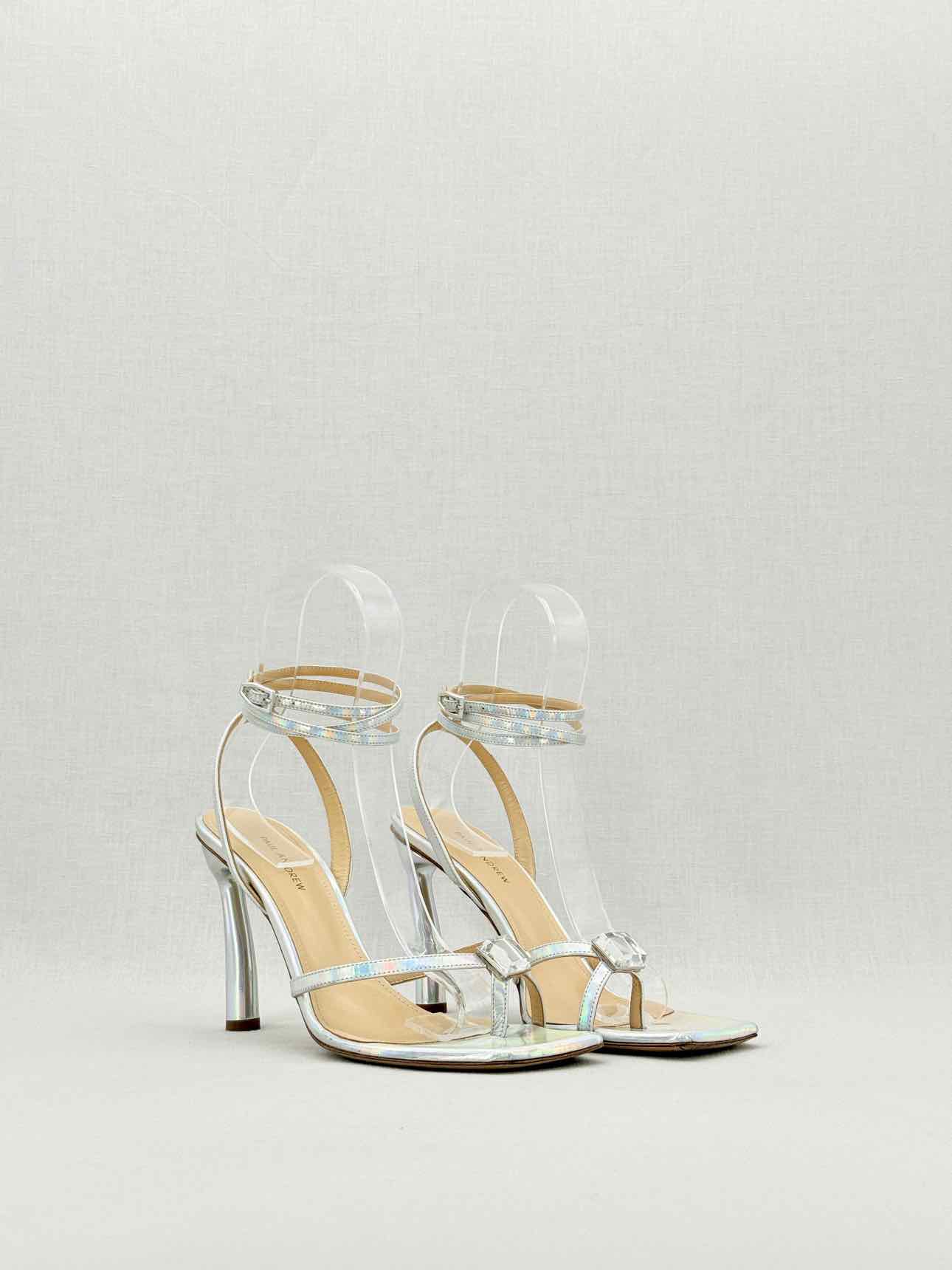 PAUL ANDREW Silver Size EU 39 Heeled Sandals