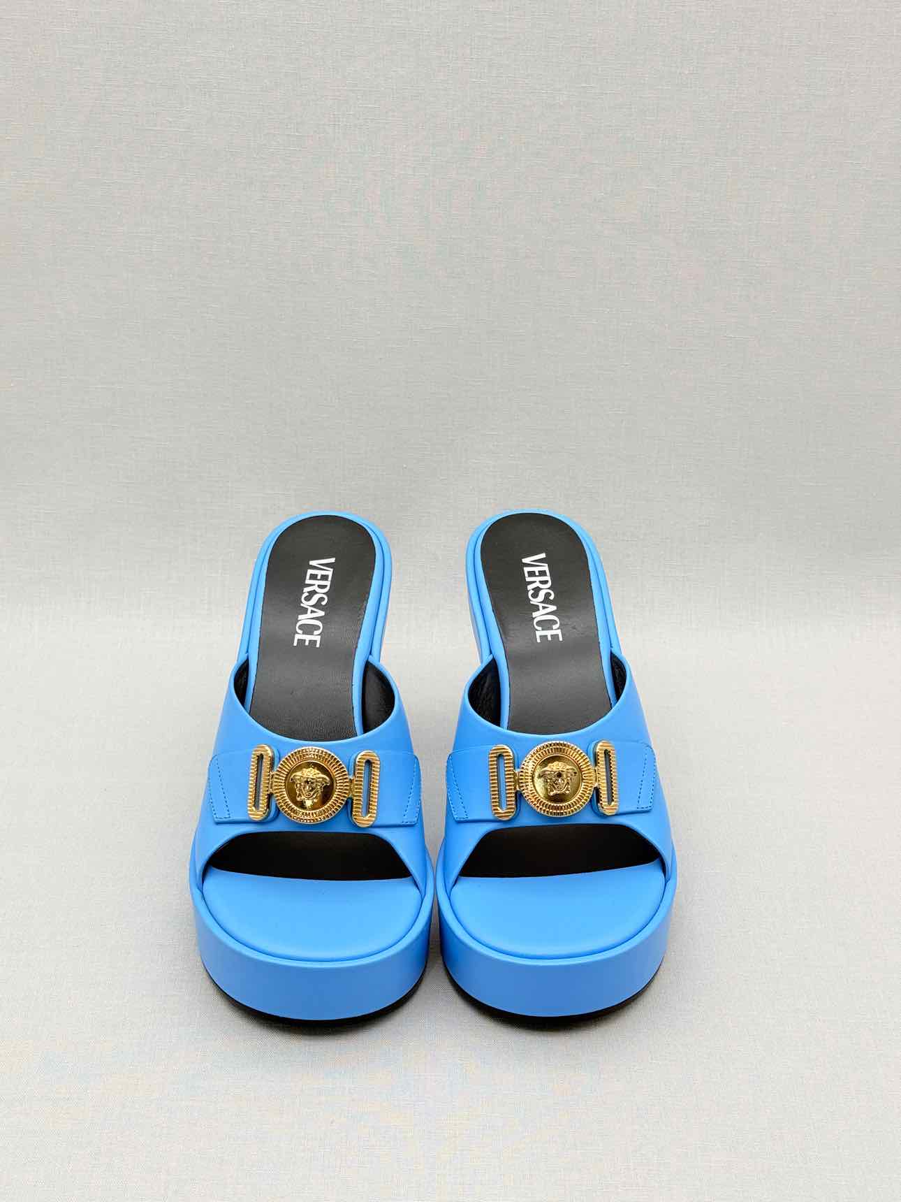 VERSACE Medusa Biggie Blue Size EU 37 Mules