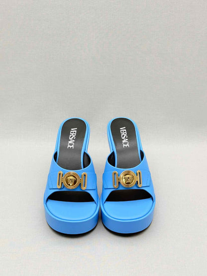 VERSACE Medusa Biggie Blue Size EU 37 Mules