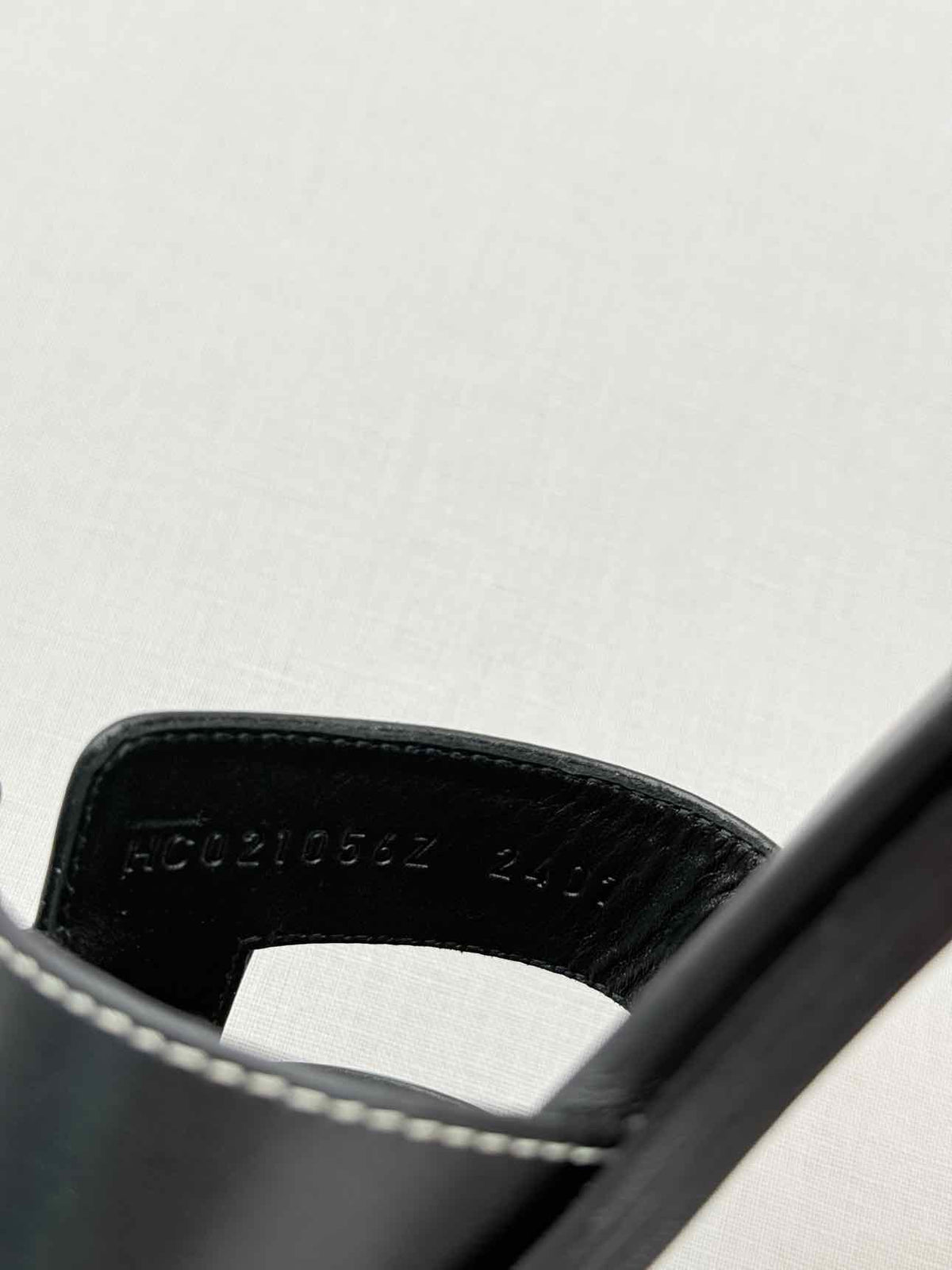 HERMES ORAN Noir Size EU 37 Sandals