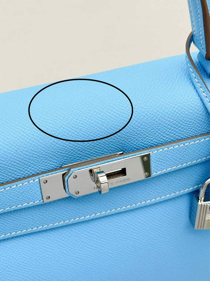 HERMES Kelly Sellier Bleu Du Nord Top Handle