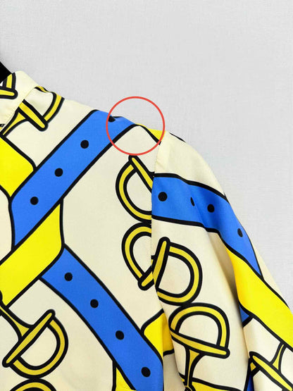 GUCCI Blue Multicolor Print Size US 0 Outfit Set