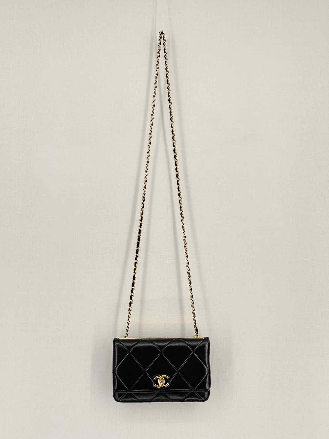 CHANEL Trendy CC WOC Black Quilted Shoulder Bag