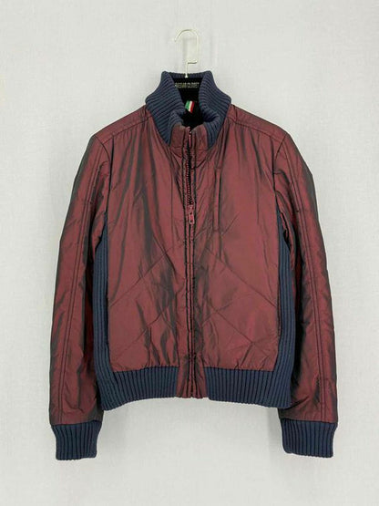 MOSCHINO Bomber Burgundy & Blue Size US 40 Jacket