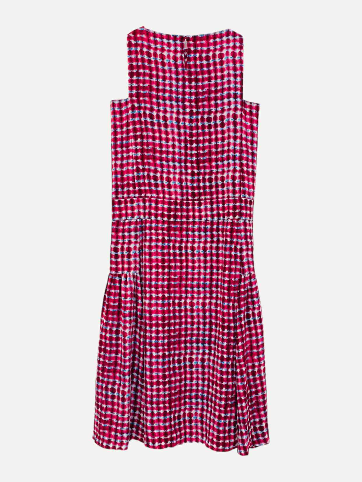 TORY BURCH Sleeveless White & Pink Knee Length Dress