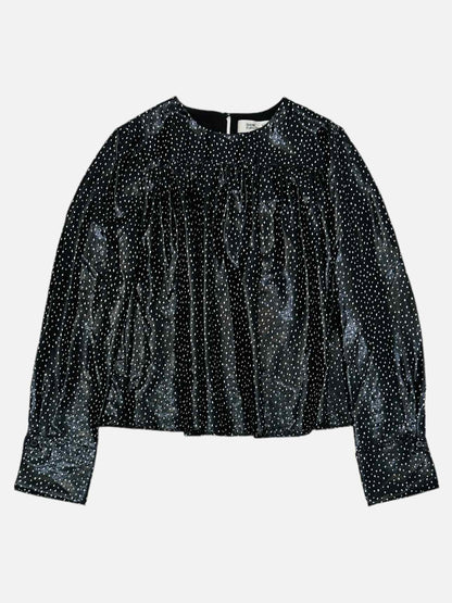 DIANE VON FURSTENBERG Black & White Size US 4 Blouse