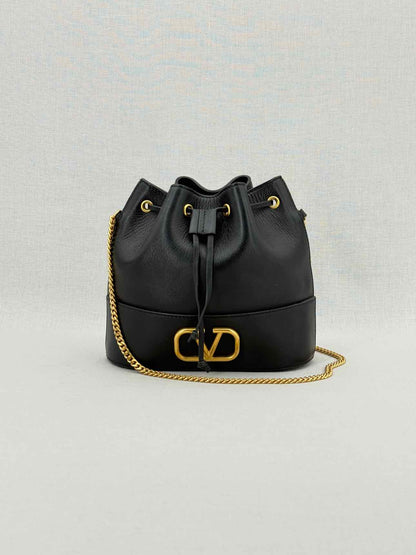 VALENTINO GARAVANI VLogo Black Bucket Bag