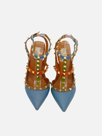 VALENTINO Rockstud Blue Multicolor Pumps