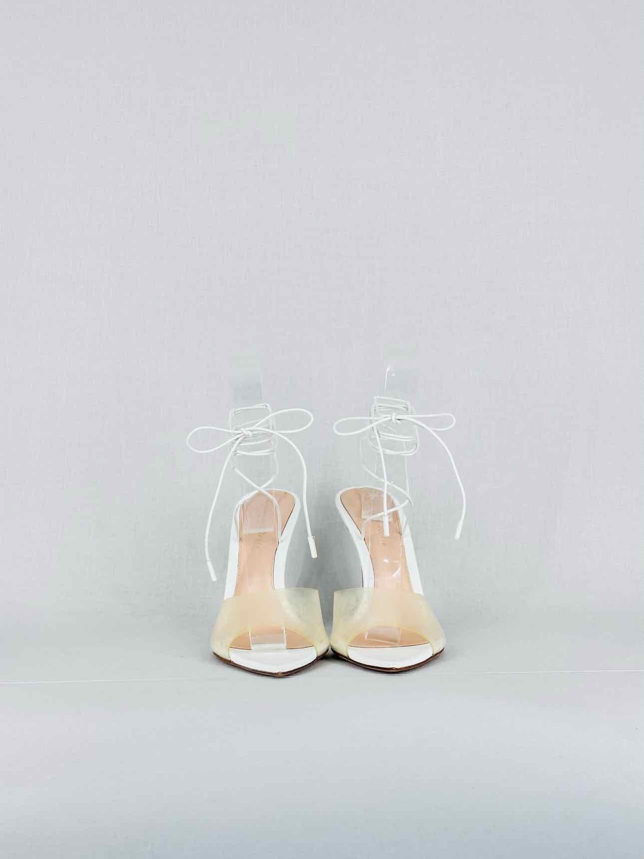 GIANVITO ROSSI Spice White Size EU 36.5 Heeled Sandals