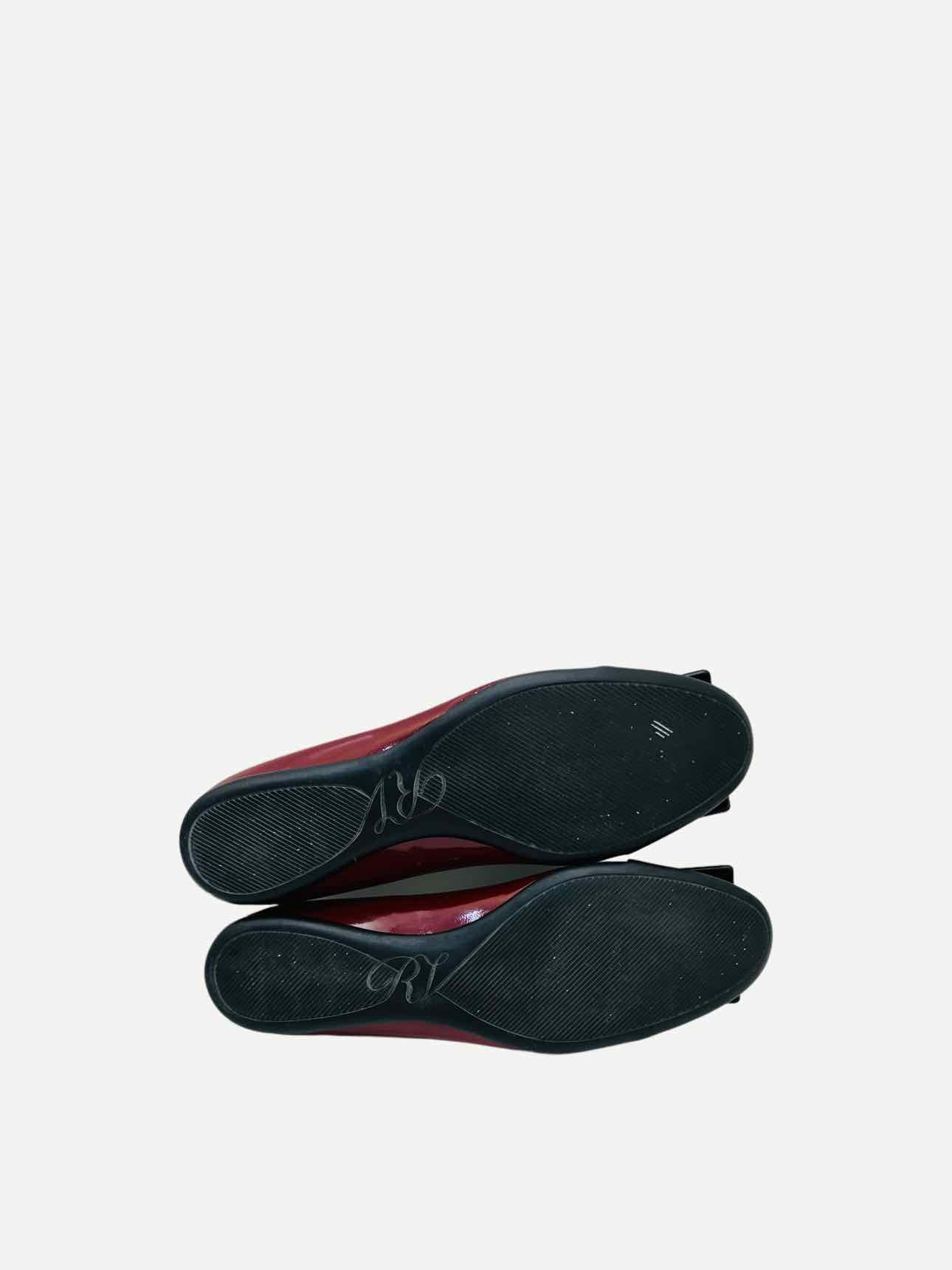 ROGER VIVIER Trompette Red & Black Ballet Flats