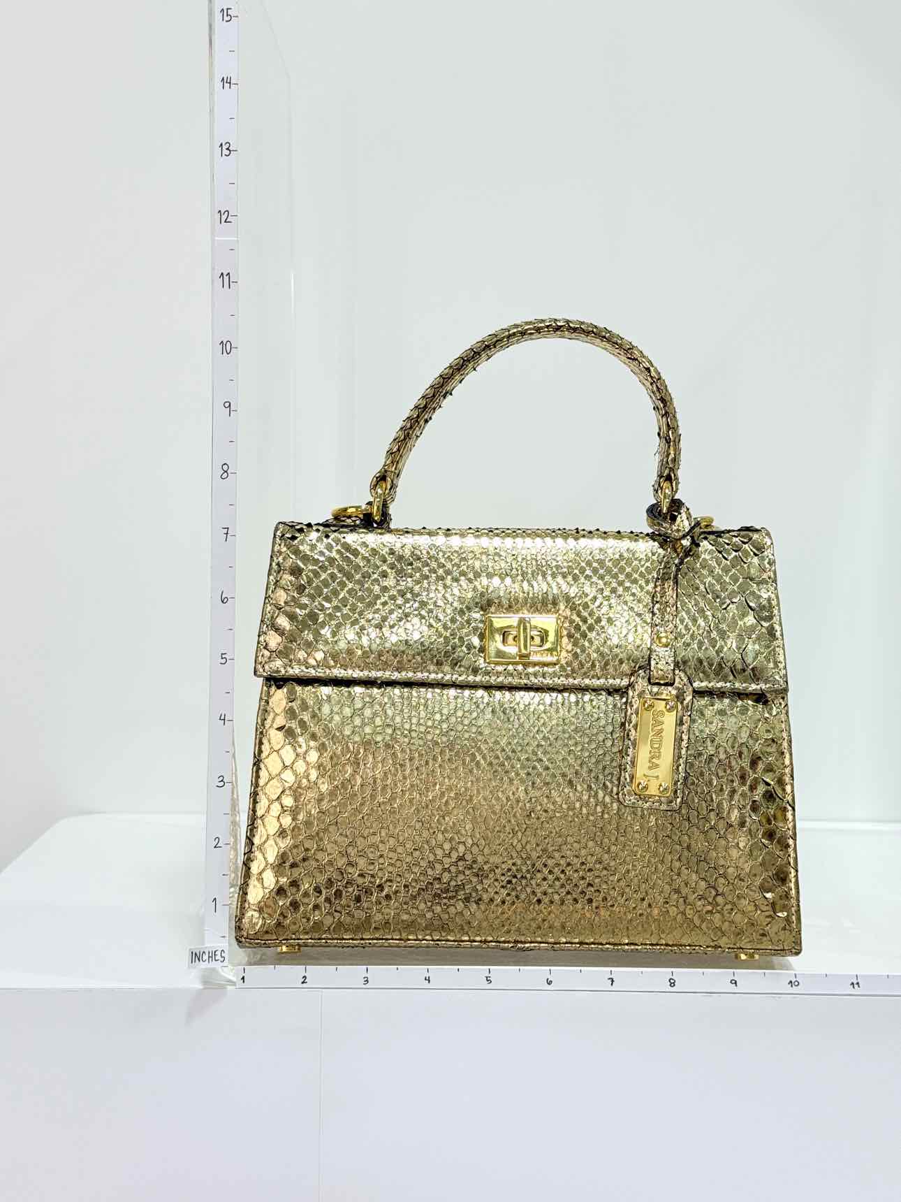 SANDRA J Jackie Gold Top Handle