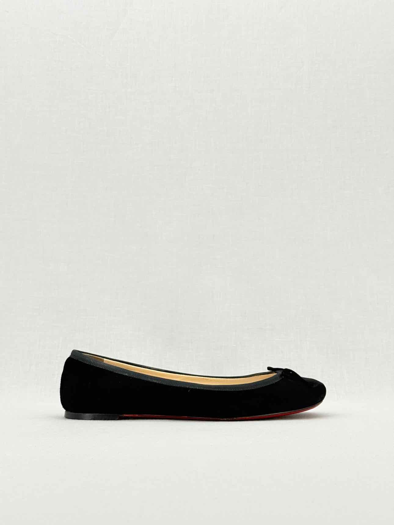 CHRISTIAN LOUBOUTIN Black Size EU 38.5 Flats