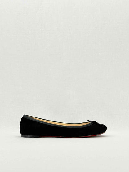 CHRISTIAN LOUBOUTIN Black Size EU 38.5 Flats