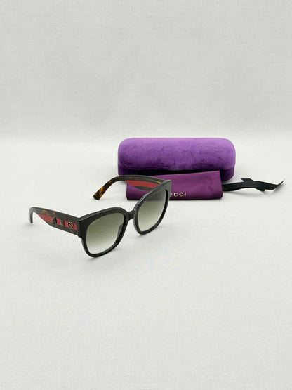 GUCCI Brown Logo Stud Sunglasses