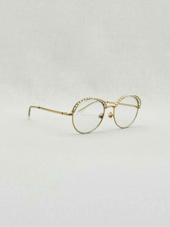 CHANEL Gold Tone Sunglasses