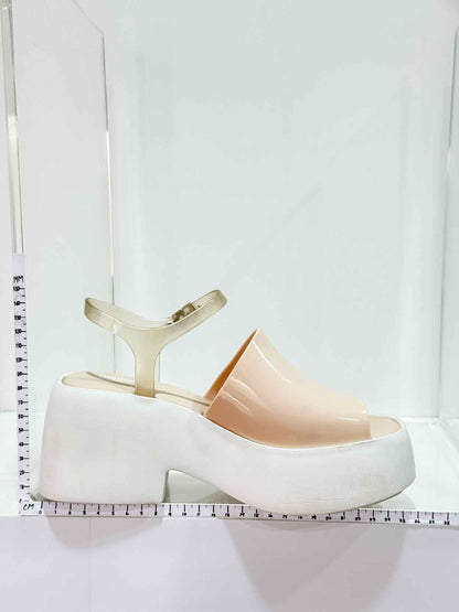 MELISSA Beige & White Size EU 39 Heeled Sandals