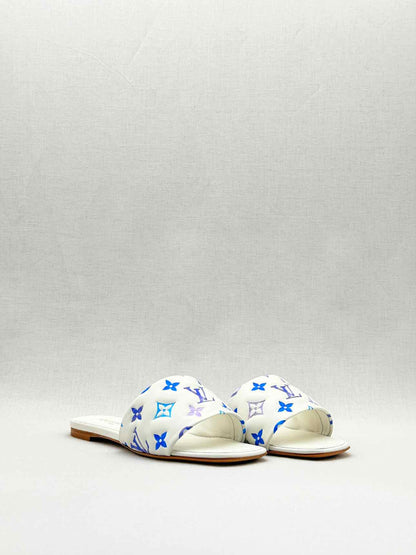 LOUIS VUITTON Revival White Multicolor Size EU 38 Mules
