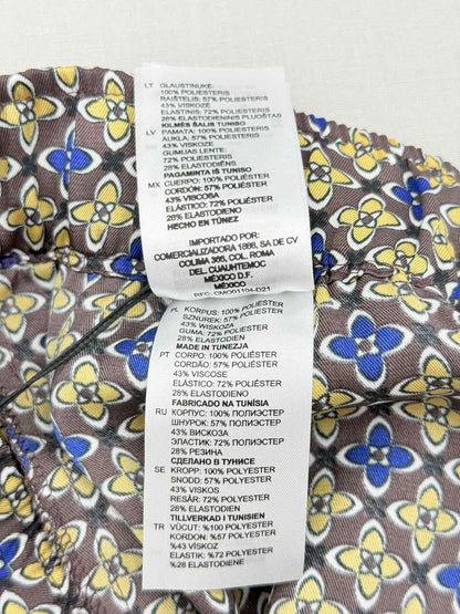 SANDRO Danny Brown Multicolor Floral Print Pants