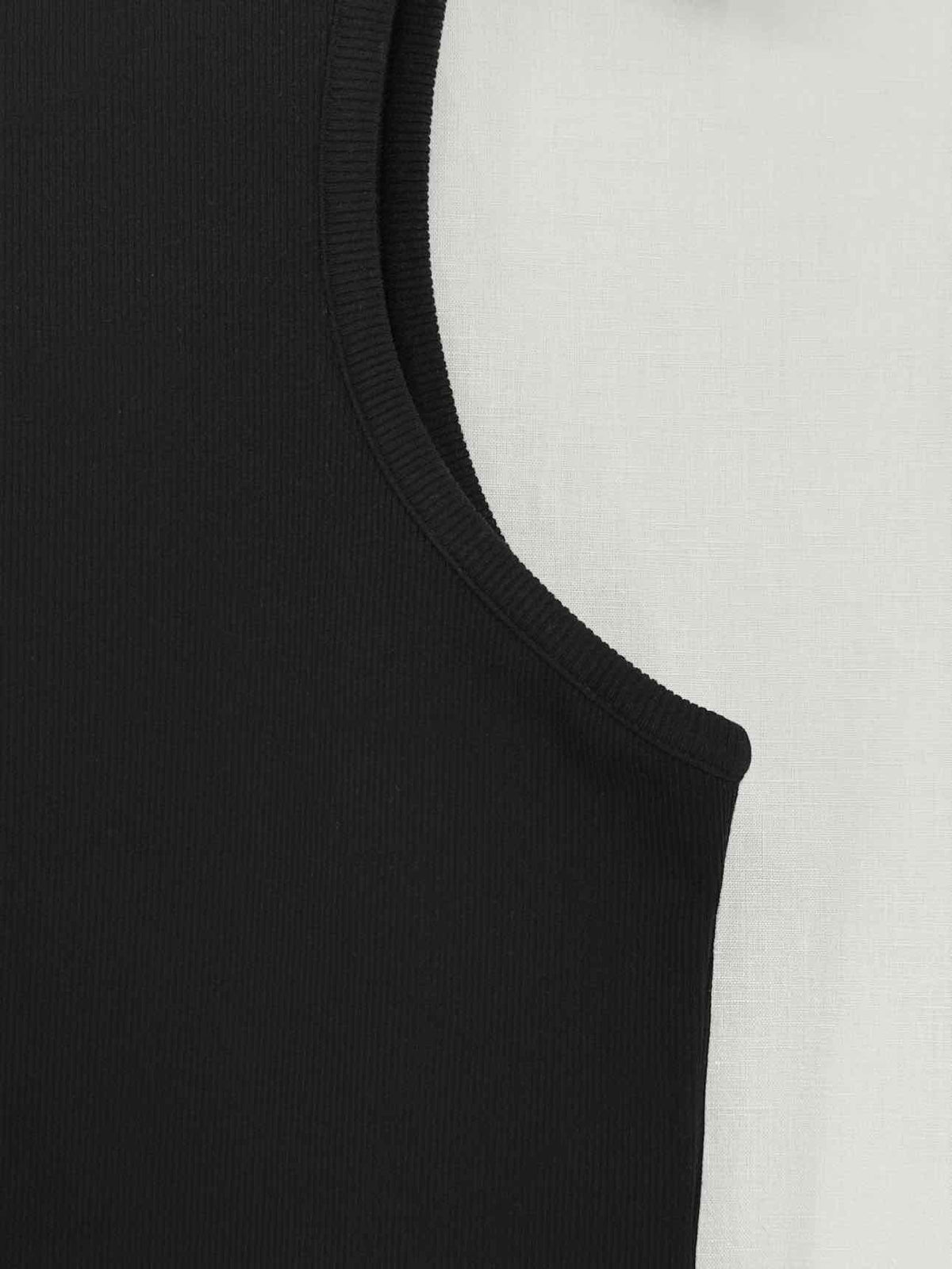 ESSE Black Ribbed Size US 10 Tank Top