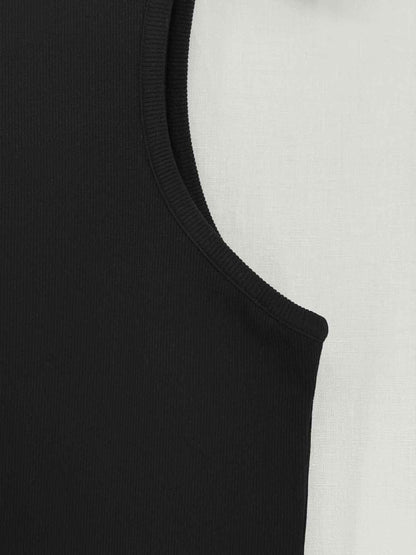 ESSE Black Ribbed Size US 10 Tank Top