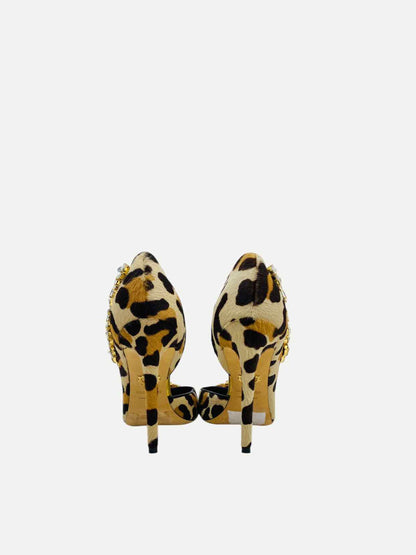 DSQUARED2 Pointed Toe Beige & Black Size EU 38 Pumps